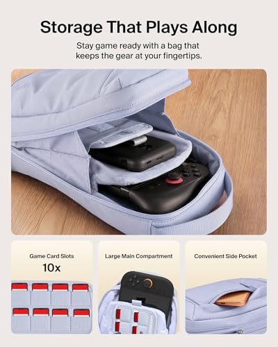 Belkin Nintendo Switch 2 Carrying Case, Sling Crossbody Travel Bag, Fits Up to 2 Pro Controllers with 10 Game Cartridge Slots, Soft Interior & Lightweight Protective Gaming Pouch, Switch 2 Accessories - color: Lilac