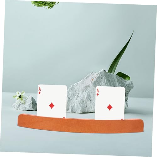 ABOOFAN Wooden Playing Card Holder Organizer Elegant Card Stand for Easy Access and Display Design for Game and Social Gatherings Card Storage