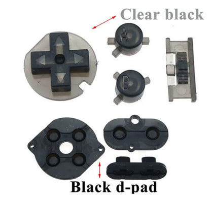 Silicone Rubber Conductive Button Pad with A B Power ON Off Buttons for Gameboy Color GBC (M) - color: M