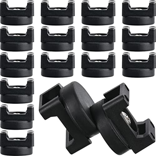 Yookeer 15 Pcs Magnetic Zip Tie Mount Base Black Magnetic Cable Clips Wire Holder Multipurpose Cable Ties Management Base Electrical Supplies for Wire (22 mm) - size: 22 mm