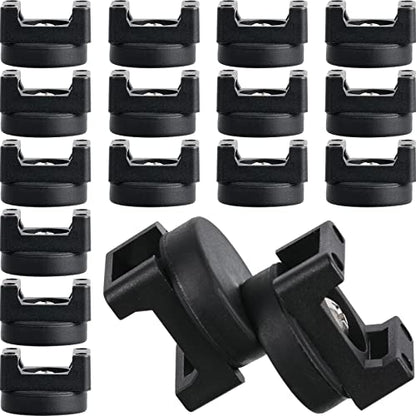 Yookeer 15 Pcs Magnetic Zip Tie Mount Base Black Magnetic Cable Clips Wire Holder Multipurpose Cable Ties Management Base Electrical Supplies for Wire (22 mm) - size: 22 mm