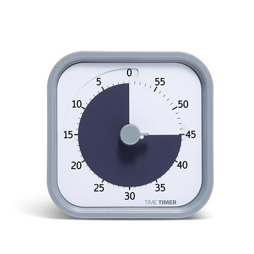 Time Timer MOD 60-Minute Visual Timer, Home Edition, Silent Operation, Study Tool for Homeschool and Office Use (Pale Shale) - color: Pale Shale, style: Timer