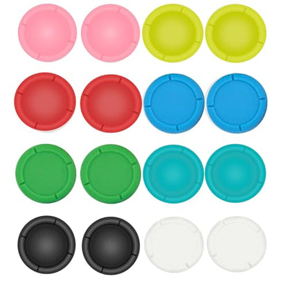 12PCS Replacement Joystick Cap Thumb Grip for Switch OLED Joycon & Switch Lite, for Joycon Grips Thumbstick Cover 3D Analog Repair Kit(Black) - color: Black