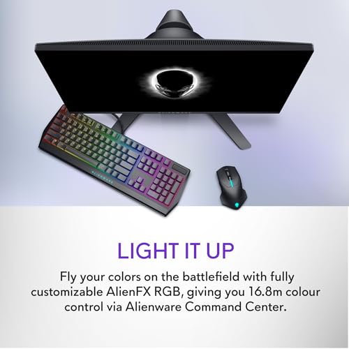 Alienware Wireless Gaming Mouse AW610M, 16000 DPI, 400 IPS, 7 Buttons | USB Wired, Optical Sensor, Programmable Controls, 1000Hz Polling, RGB Lighting, Dark Side of the Moon - color: AW610M - Dark Side of the Moon