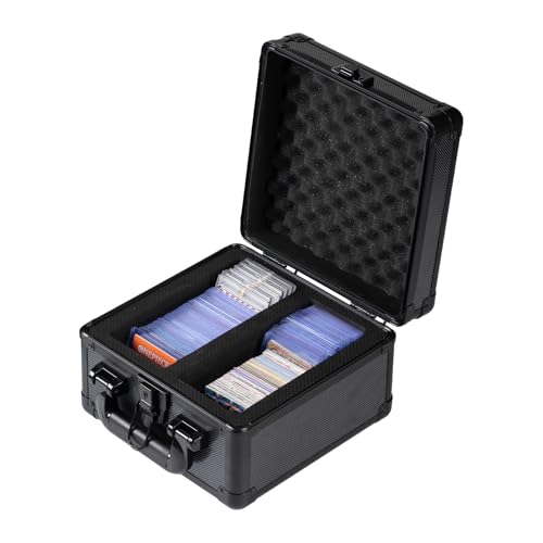 novelinks Trading Card Storage Box for 3" x 4" 35pt Rigid Cards, Toploader Organizer Case, Trading & Sports Cards, Graded & Rating Card Holder Box, with 2 DIY Partitions (2 Card Slots) - size: 2 Card Slots