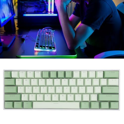 60 Percent Mechanical Keyboard, Compact Hot Swappable RGB Backlit Wired Gaming Keyboard, Red Switch for PC Office Work