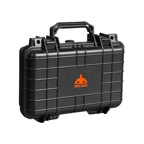 Jack Boss 11.3x 7x 2.3 Inch Hard Case, Portable Weather Waterproof Protective Camera Case with Customizable Foam, Fit Use of Drones, Camera, Equipments, Black - color: BLACK, size: 11.3x7x2.3 in