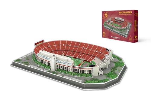 Pro Lion 3D Jigsaw Puzzle of Los Angeles Memorial Coliseum - 136 Pieces | 2 Hour Build Time | Home of USC Football Team | American College Football Gifts for Boys, Men & Kids Aged 8 & Up | Sports Fans - style: Home of USC Football Team