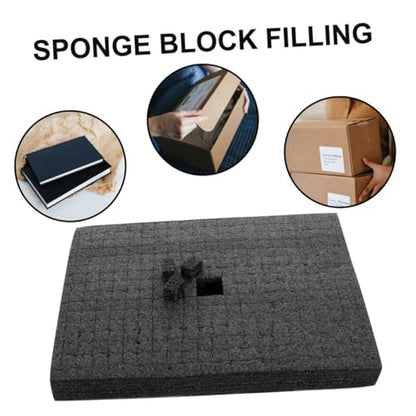 Black Foam Cube Sheet 500x300x30mm High-density Pick and Pluck Foam Insert Pad for Case Protection for Toolboxes Board Games and Transportation Cushioning