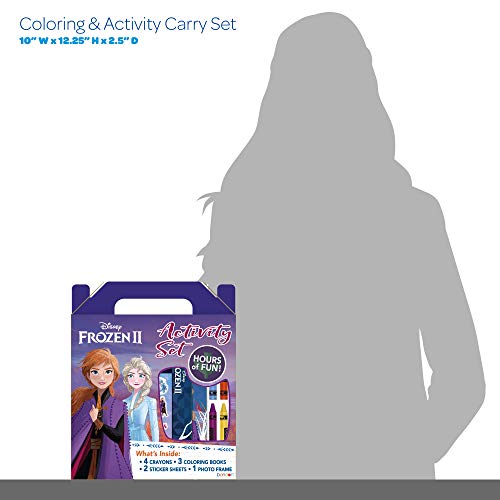 Disney Frozen 2 Anna and Elsa Coloring and Activity Carry Set with Sticker Sheets AS45853 Bendon, Multicolor