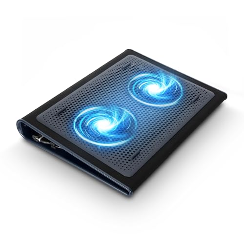 Targus 17 Inch Dual Fan Lap Chill Mat - Soft Neoprene Laptop Cooling Pad for Heat Protection, Fits Most 17" Laptops and Smaller - USB-A Connected Dual Fans for Heat Dispersion (AWE55US) - size: Tilted