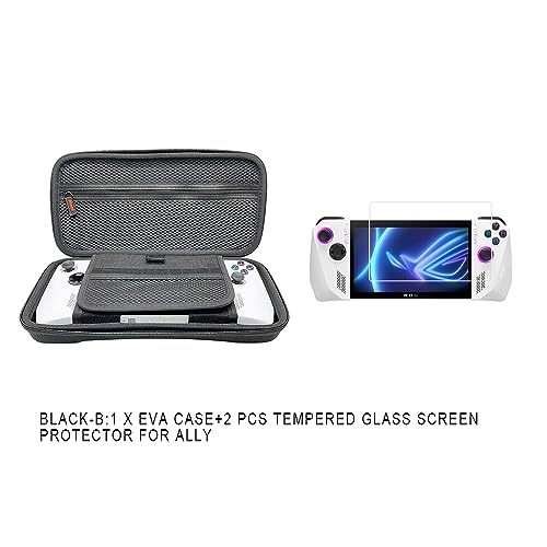 Voikoli Protective Eva Hard Shell Case Compatible with Asus Rog Alloy 7''2023/Asus Rog Ally X 2024,Shockproof,Stylish and Durable Black-b - color: Black-b