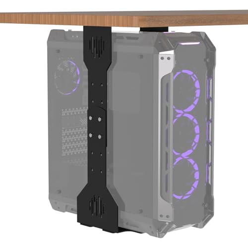 Adjustable Under Desk PC Mount, Heavy Duty PC Holder Under Desk- Up to 77 lbs Load Capacity, CPU Holder Stand Computer Mount for Standing Desks Home Office Laboratory