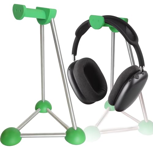 Headphone Stand, Desktop Headset Holder, Desk Earphone Stand, Gaming Headsets, for SteelSeries/Logitech/HyperX/Sony/Beats/Sennheiser/Anker/Xbox, and All Headphones.(Red) (Green) - color: green