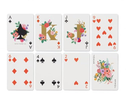 RIFLE PAPER CO. Garden Party Themed Playing Cards for Adults, Standard Deck of Cards for Card Games and Poker at Home or Party, Beautiful Printed Floral Design