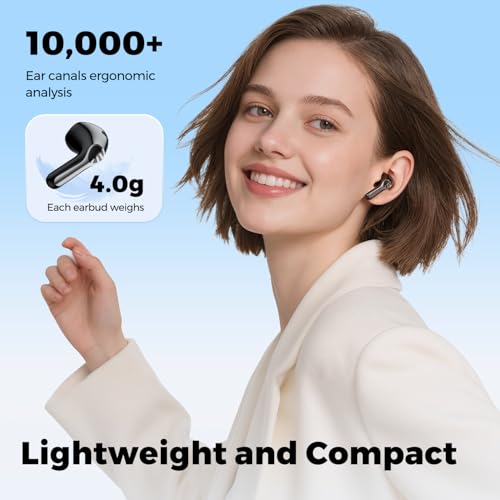 SoundPEATS Air6 HS LDAC Hi-Res Wireless Earbuds, Bluetooth 6.0, 13mm Driver | LDAC Hi-Res Audio Certified, 13mm Triple-Magnet Driver, 2MIC ENC, IPX5 Waterproof, Dynamic EQ, 45H, Bio-Composite Diaphragm - color: Black