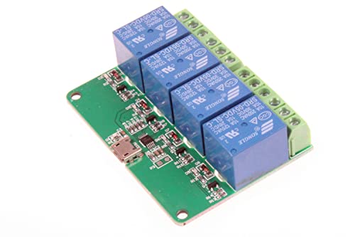 4-Channel Micro-USB HID Drive-Free USB Computer Control Switch Relay Module - size: 4-Channel Micro-USB