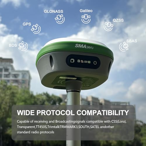SMA26 Pro RTK GNSS Surveying Equipment, Rover & Base with Collector, Drone Base Station, 4G BT IMU CORS NOAA, 15 km UHF, No Subscription Fee, GPS for Land Surveying & Engineering - style: SMA26 Pro Rover&Base