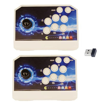 RegiisJoy Pair of Arcade Fighting Stick fits All Game Console,4-player Game Bluetooth Controller for PC Windows, Android, Xbox, PS3