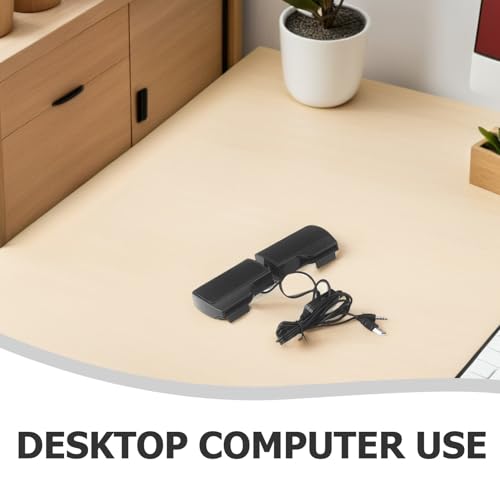 USB Clip-on Computer Speakers USB Powered Compact Desktop Speakers for Home Office Dormitory Use with Monitor Attachment, Stylish and Portable Music Soundbar for Laptop and PC