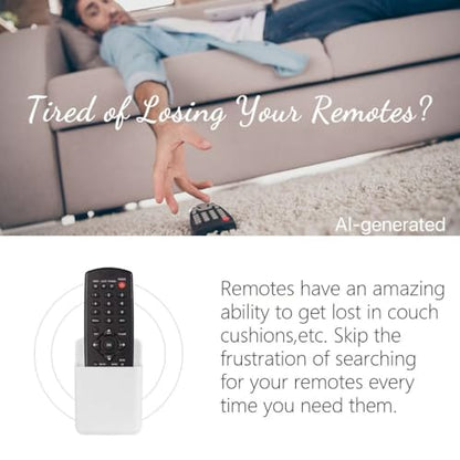 4 Pcs Remote Control Holde Wall Mount, TV Controller Holder, Self Adhesive Remote Holder, Wall Pen Holder Storage Accessories for Home Office School (White) - color: White&4Pcs