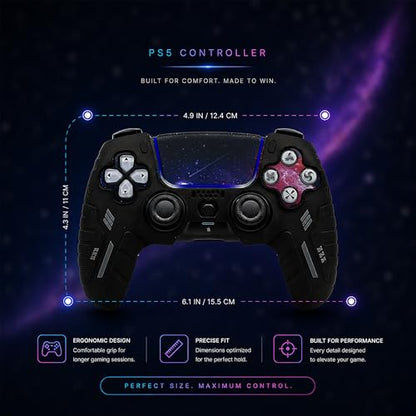 BEllTAYN Wireless Controller for PS5 with 3D Hall Effect Joysticks, Bluetooth 5.0 Connectivity, Dual Vibration, 6-Axis Motion Control, Design for Smooth and Comfortable Gaming Compatible with PS5 and Windows PC (Galaxy Black) - color: Galaxy Black