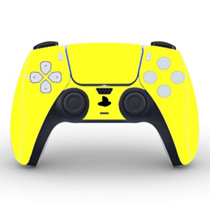 Solid Color Skin Wrap Compatible with PS5 Slim Disc Edition (Yellow) | Console Cover Protective Sticker, Game Controller Vinyl Wrap - color: Yellow