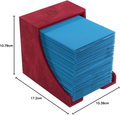 GameGenic Deck Box – Watchtower XL Red 100CT – Durable and Sturdy TCG, OCG, CCG Card Storage – Compatible with Pokemon, Yugioh, Commander, and MTG Magic: The Gathering Cards - color: Red