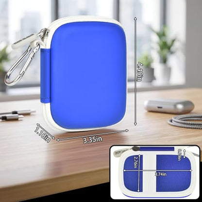 GWCASE Hard Case for Tangem Crypto Wallet, 2-3 Cards, Carabiner, Blue | EVA Hard Shell with Scratch-proof Lining; Elastic Band; Carabiner for EDC;Dustproof, Dplash-resistant;Box Only - color: Blue