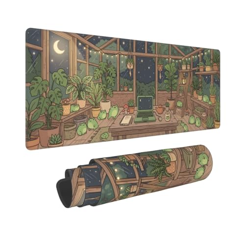 Extended Gaming Mouse Pad, Large Mouse Mat, XL Desk Pad for Keyboard and Mouse, Non-Slip Rubber Base & Stitched Edges for Gamer Office 31.5x11.8 in - color: 4