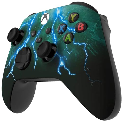 Custom Controllerzz Wireless Controller for Microsoft Xbox Series X/S & Xbox One - Custom Soft Touch Feel - Custom Xbox Series X/S Controller (X/S Green Skies) - color: X/S Green Skies