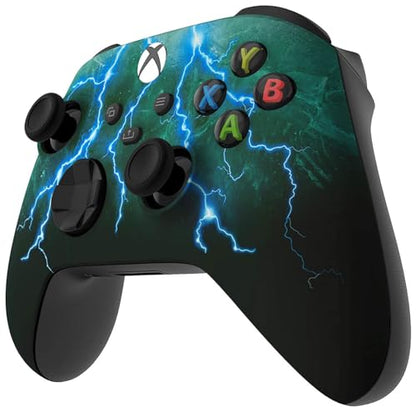 Custom Controllerzz Wireless Controller for Microsoft Xbox Series X/S & Xbox One - Custom Soft Touch Feel - Custom Xbox Series X/S Controller (X/S Green Skies) - color: X/S Green Skies