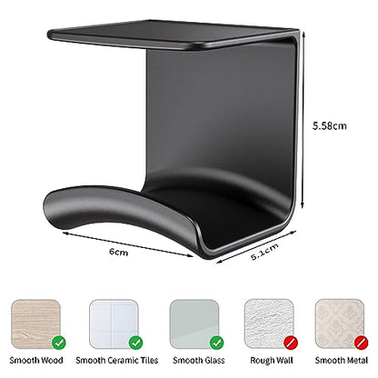 HomeMount Headphone Hook Under Desk - Headphone Holder Under Table, Adhesive Gaming Headphone Stand Hanger Desk Mount for Most Headphone(Black-2P) - color: Black-2P