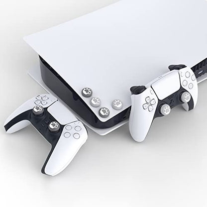 PlayVital Cat Paw Cute Thumb Grip Caps for ps5/4 Controller, Silicone Analog Stick Caps Cover for Xbox Series X/S, Thumbstick Caps for Switch Pro Controller - Gray & Light Gray - color: Cat Paw Gray & Light Gray