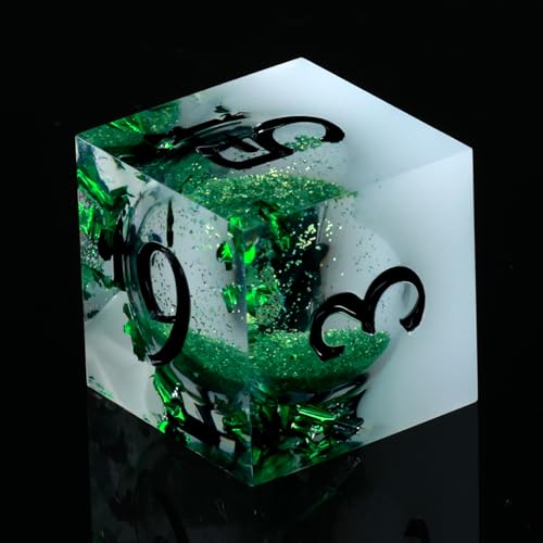 Liquid Core DND Dice Set, 7 Pcs Resin Sharp Edge Polyhedral Dice Quicksand D&D Dice for Dungeons and Dragons RPG Role Playing Table Games