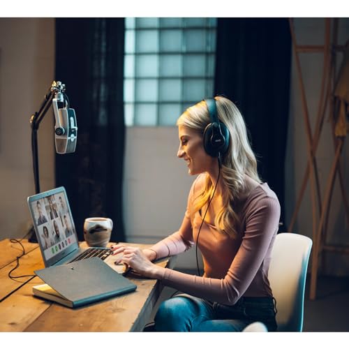 AKG Pro Audio Lyra Ultra-HD USB C Microphone for Recording, Streaming, Gaming, Podcasting, ASMR on PC and Mac, Condenser Mic for Laptop or Computer, Adjustable Stand, Plug and Play – Blue and Silver | Gaming Podcasting, ASMR on PC and Mac, Condenser Mic f