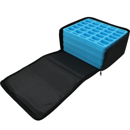 Gargoyle - Miniature Storage Case – 2X 25 and 2X 18 Foam Slot Trays Miniature Carrying Case - Miniatures Carrying Case with Handle - Miniature Case for 50mm Bases - Perfect for Scenery and Monsters - style: 40mm & 50mm Bases