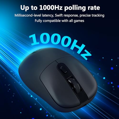 Redragon Wireless Gaming Mouse, 58g Lightweight, Black | 12,000 DPI, Tri-Mode 2.4G/Bluetooth/USB-C, PAW3311 Sensor, 75Hr Battery Mice with 6 Programmable Buttons for PC/Mac