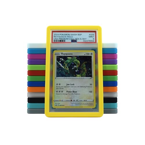PSA Slab Guard Bumper for Standard PSA Graded Cards | Strong TPU, Exact Fit, Snap Tight Protection | Shock Absorption | Matte Finish PSA Slab Guard Protector (Yellow) - color: Yellow