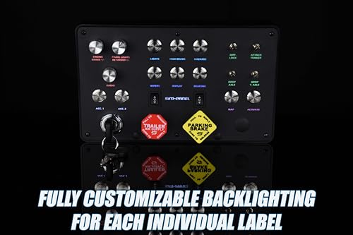 SIM-PANEL Classic 2 Button Box for ATS/ETS2 (American Truck Simulator/Euro Truck Simulator) (Classic Finish (Matte Black)) - style: Classic Finish (Matte Black)
