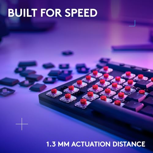 Logitech G515 Lightspeed TKL Wireless Gaming Keyboard (Tactile) - Black | LIGHTSPEED, low profile gaming, LIGHTSYNC RGB, thin tenkeyless design, PBT keycaps, mechanical switches - color: Black, style: Wireless
