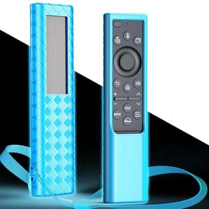 Remote Cover for Samsung Smart TV, Silicone Protective Case for Solar Cell BN59-01357 BN59-01385 BN59-01265A BN59-01388A Controller Case Skin Sleeve Blue - color: Sky blue