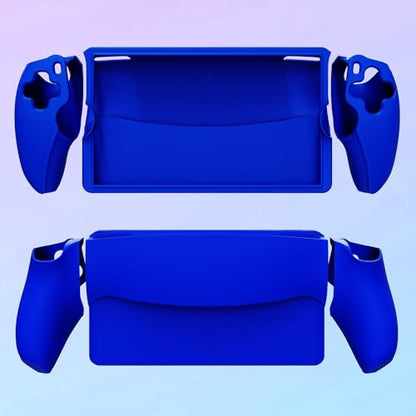 Controller Silicone Cover Controller Skin Split Protective Sleeve for PS5 PlayStation Portal Handheld Game Console Soft Rubber Case (Blue) - color: Blue