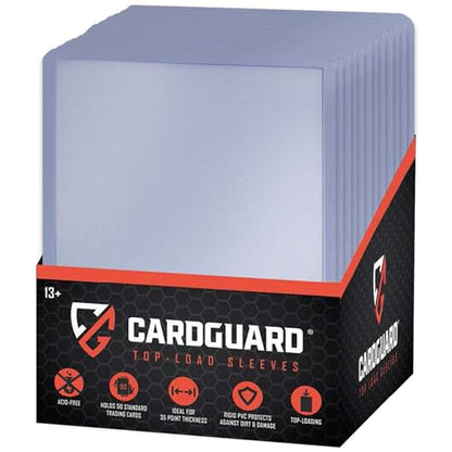CardGuard 3" x 4" Clear Regular TopLoaders for Cards with Sleeves, 50 Count – Durable & Acid-Free Premium Protection for Pokémon, YuGiOh, MTG, TCG, Game & Sports Cards