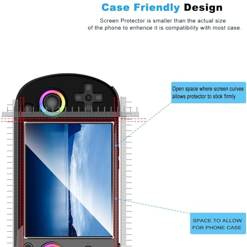 2 Pack Compatible with Anbernic RG40XX H Screen Protector,Full Coverage 9H Tempered Glass Film,HD Clear Scratch Resistant,Bubble-Free for Anbernic RG40XX H Retro Game Screen Protector