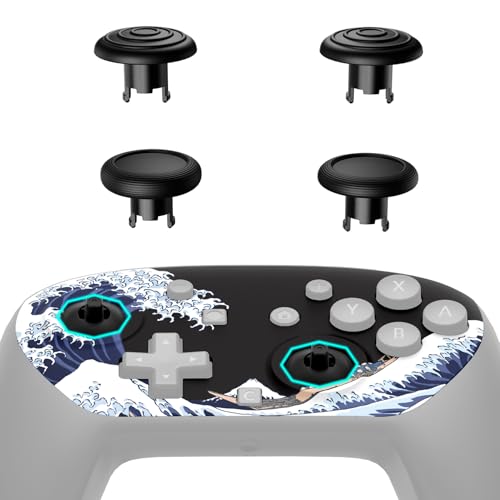 eXtremeRate Octagonal Gated Sticks Design Faceplate Shell for Nintendo Switch 2 Pro, DIY Replacement Front Housing Case, ThumbsGear Thumbsticks for Switch 2 Pro Controller-The Great Wave Off Kanagawa - color: The Great Wave Off Kanagawa