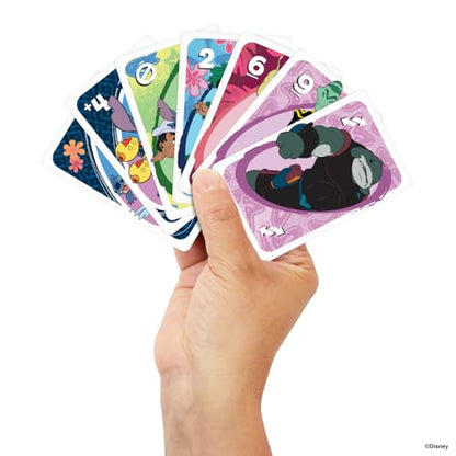 Mattel Games UNO Disney’s Lilo and Stitch Card Game for Kids, Adults & Family with Deck & Special Rule Inspired by the Movie - style: UNO Disney's Lilo and Stitch