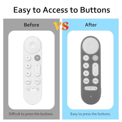 LEFXMOPHY Case for Google TV Streamer 4K Remote Cover 2024 Silicone Protective Sleeve - Grey - color: GREY