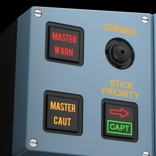 MiYee WINGFLEX A320 EFIS Flight Simulator Electronic Flight Instrument System with Dual-Color LCD Warning Panel and Plug-and-Play USB Connectivity Real Aircraft Feel