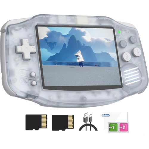 Anbernic RG34XX Retro Handheld Game Console Linux 3.4’’ IPS 720*480 Screen 64G Card 5000+ Classic Games RG34XX H700 64-bit 3500mAh Battery Game Player Compatible with Bluetooth WiFi Glacier - style: BRT-RG34XX-Glacier